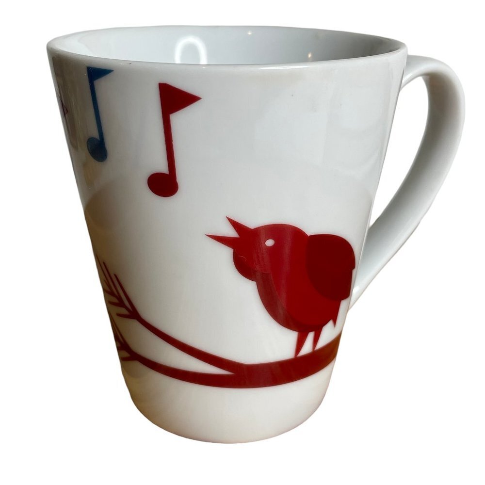 Starbucks Song Bird Red Music Notes Musician 2012 Coffee Tea Cup Mug